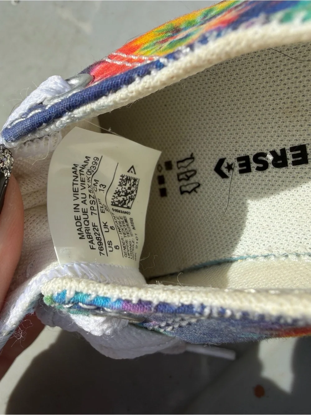 Converse Little Kids Tie-Dye Canvas Sneakers - Rainbow